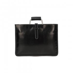 Мужская кожаная сумка для ноутбука Edward черная