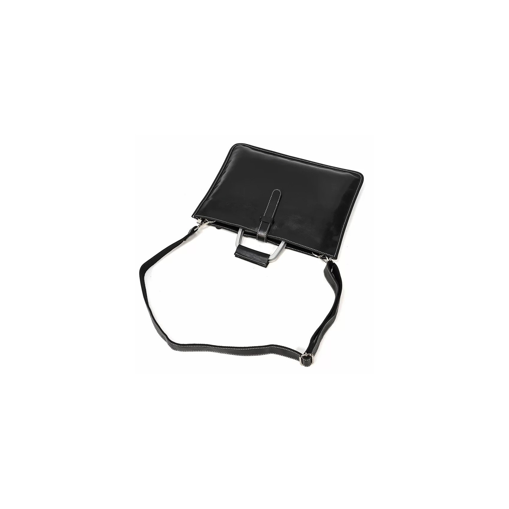 Чоловіча шкіряна сумка для ноутбука Edward чорна