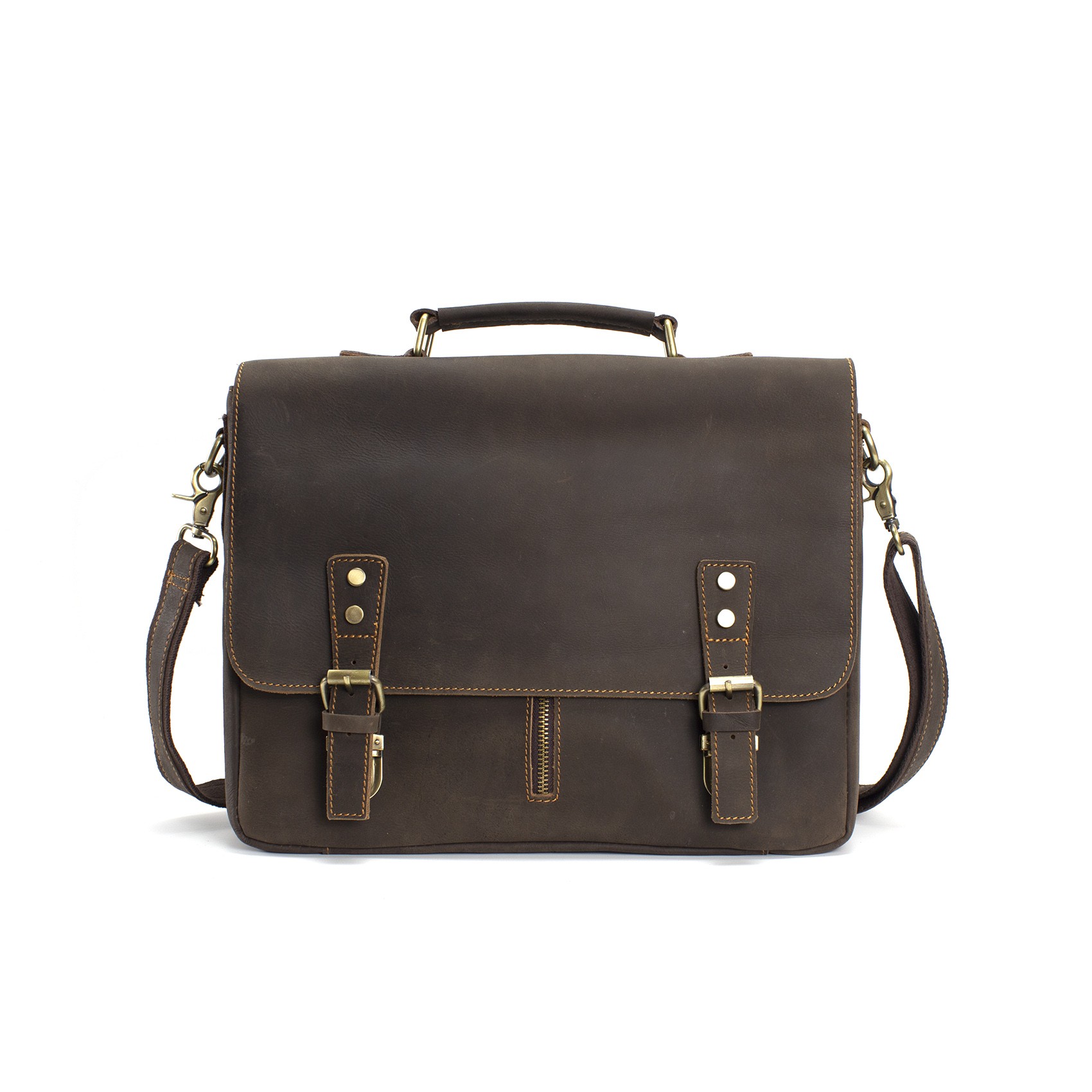 Чоловічий шкіряний портфель Jonathan темно-коричневий