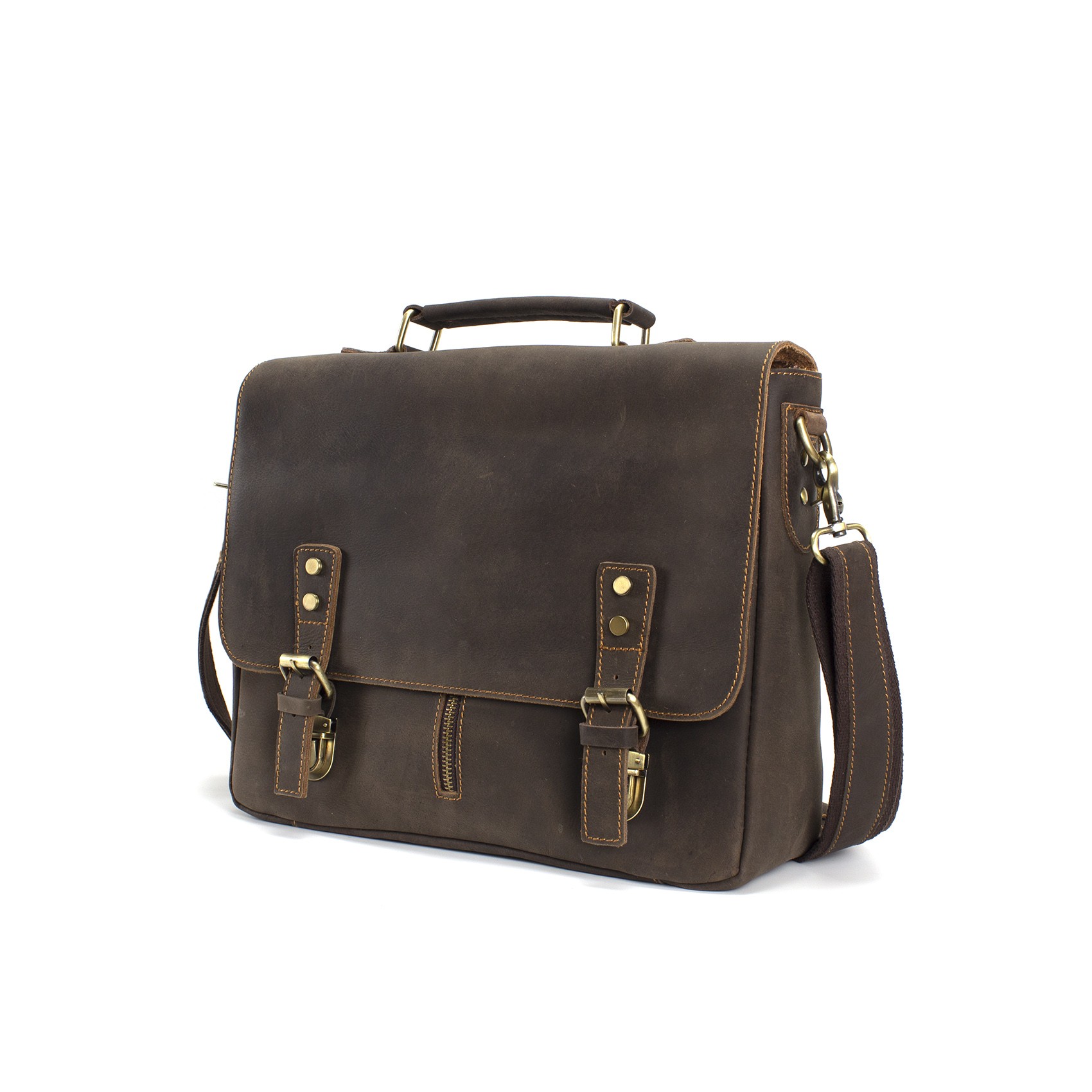Мужской кожаный портфель Jonathan темно-коричневый