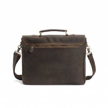 Чоловічий шкіряний портфель Jonathan темно-коричневий фото