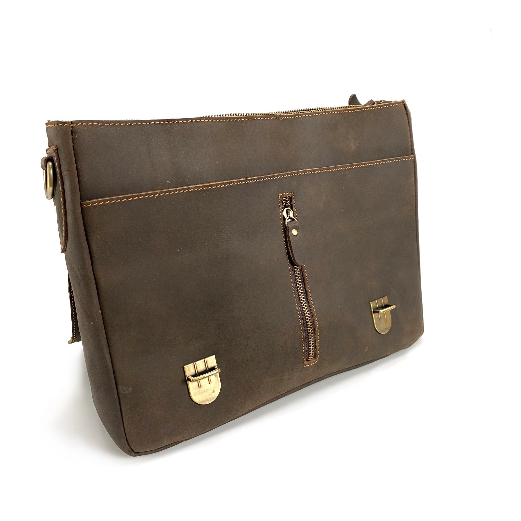 Чоловічий шкіряний портфель Jonathan темно-коричневий