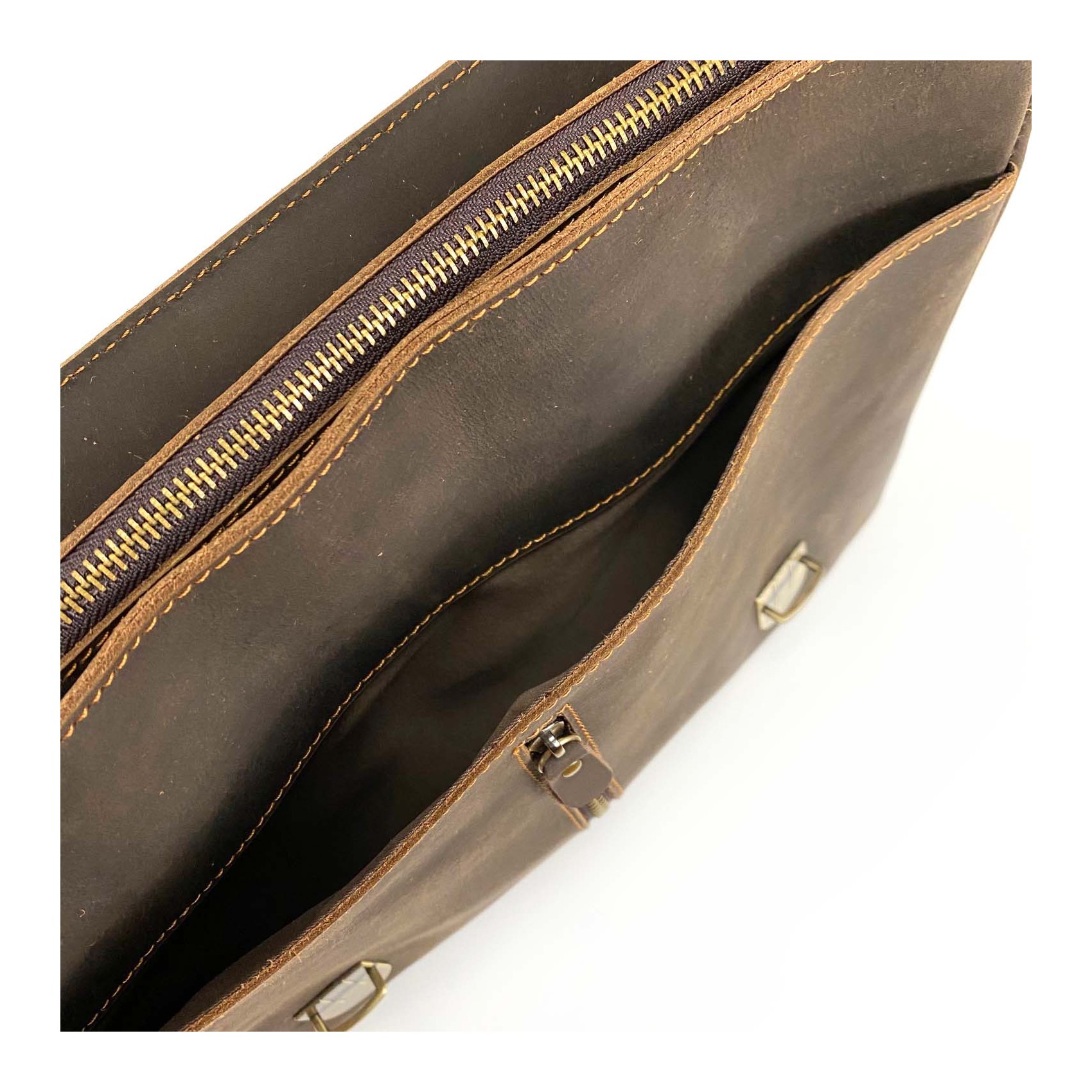 Мужской кожаный портфель Jonathan темно-коричневый