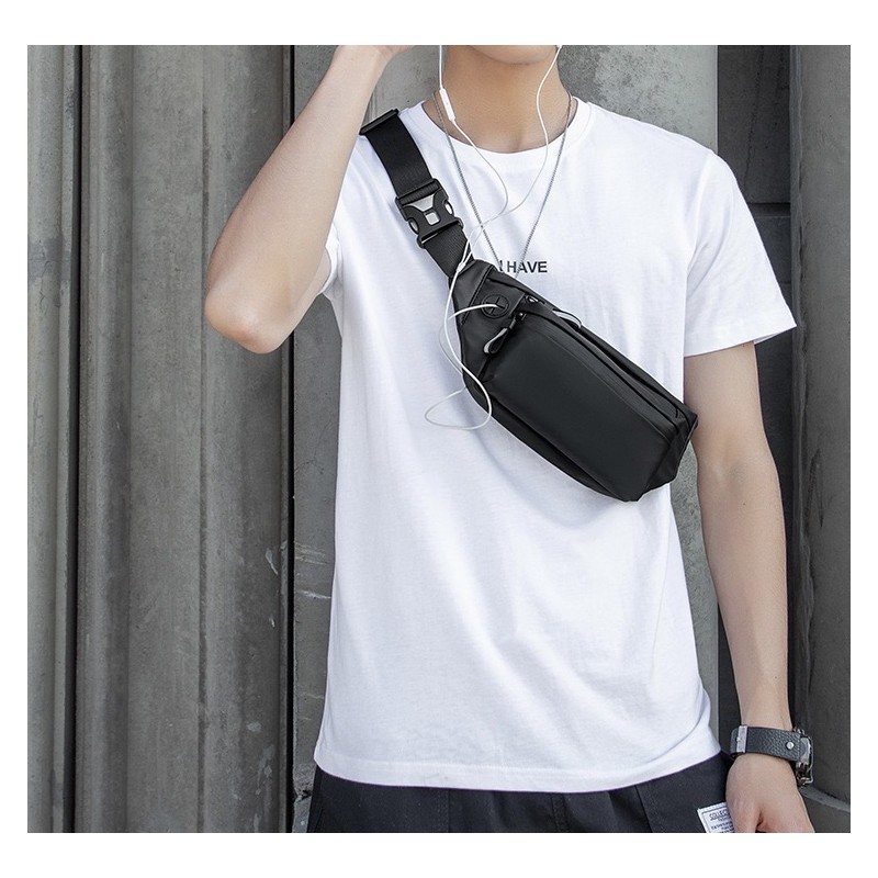 Сумка бананка на пояс черная Street - 2 фото