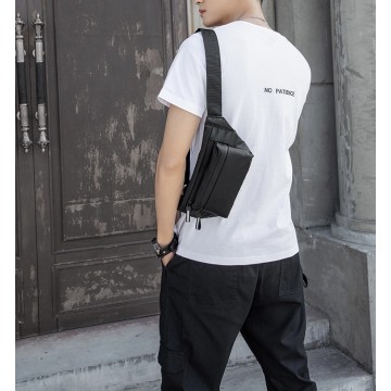 Сумка бананка на пояс чорна Street фото