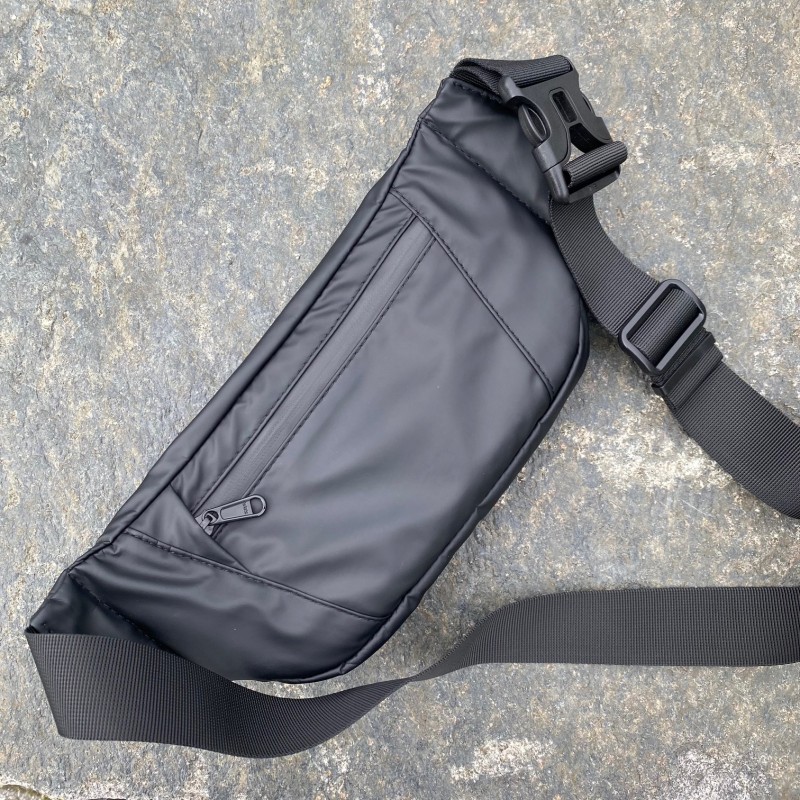 Сумка бананка на пояс черная Street - 12 фото