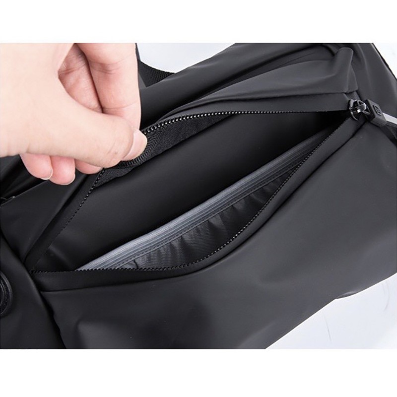 Сумка бананка на пояс черная Street - 9 фото