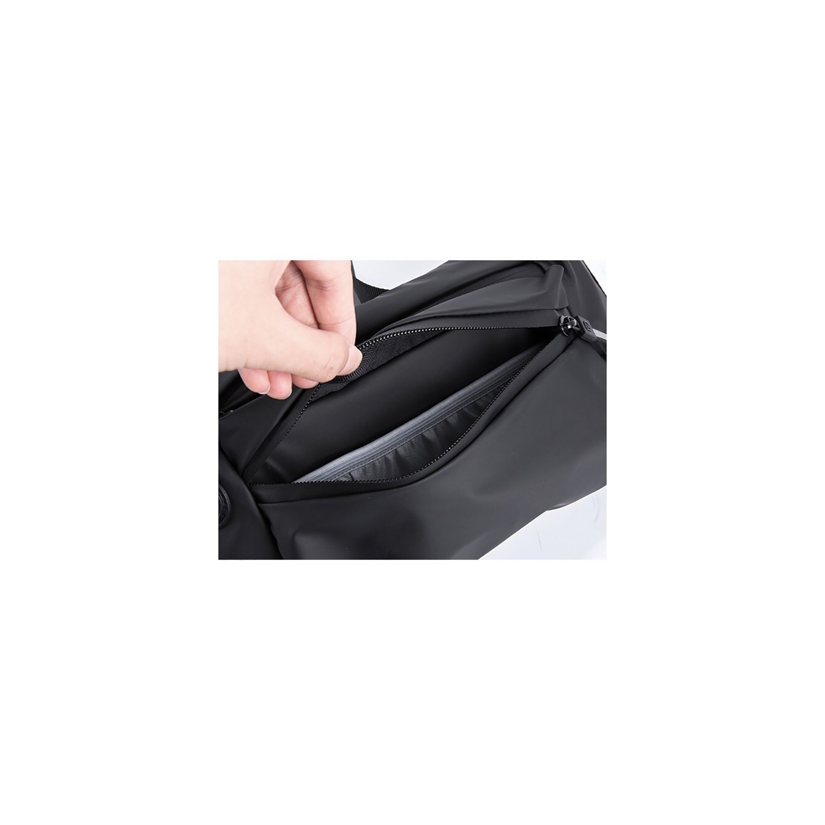 Сумка бананка на пояс черная Street