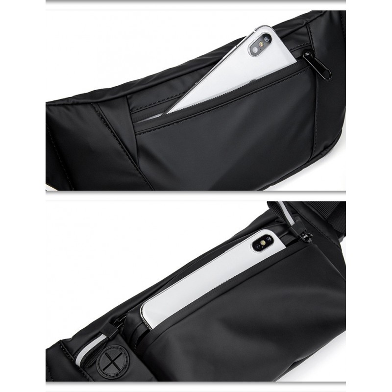 Сумка бананка на пояс чорна Street - 11 фото