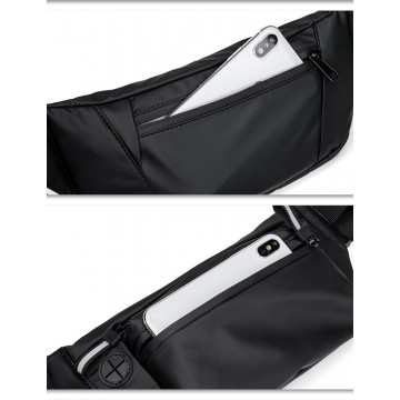 Сумка бананка на пояс чорна Street фото