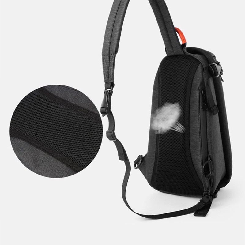 Чоловіча сумка-рюкзак слінг MY на одне плече графіт - 10 фото