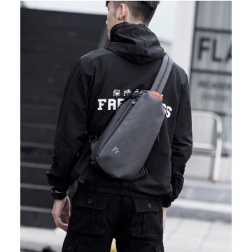 Мужская сумка-рюкзак слинг MY на одно плечо графит фото