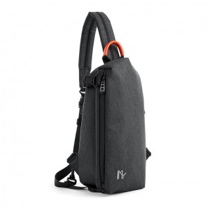 Чоловіча сумка-рюкзак слінг MY на одне плече чорна