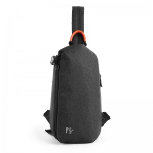 Мужская сумка-рюкзак слинг MY на одно плечо черная