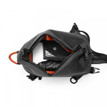 Чоловіча сумка-рюкзак слінг MY на одне плече чорна фото