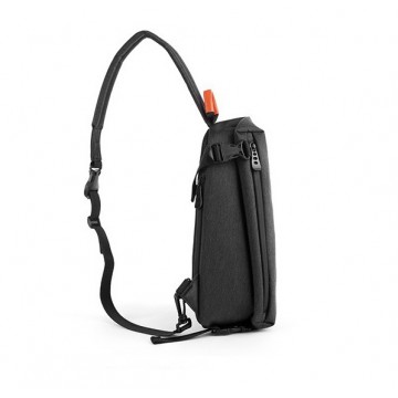 Мужская сумка-рюкзак слинг MY на одно плечо черная фото