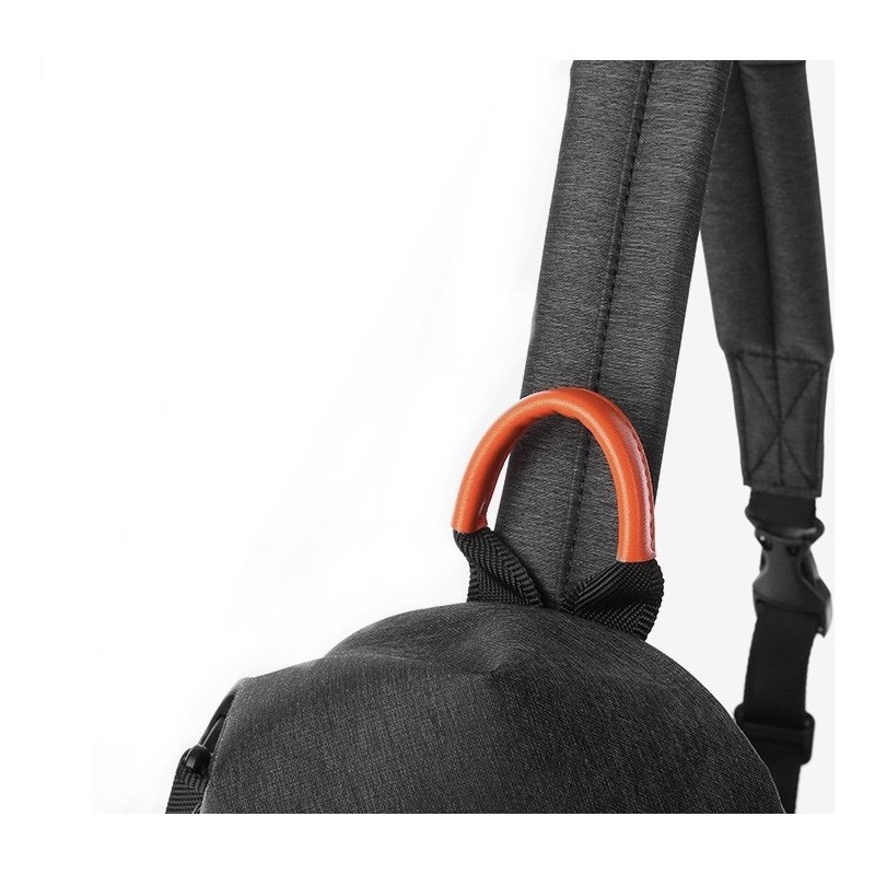 Чоловіча сумка-рюкзак слінг MY на одне плече чорна - 13 фото