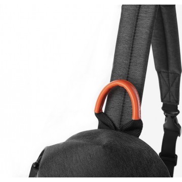 Чоловіча сумка-рюкзак слінг MY на одне плече чорна фото