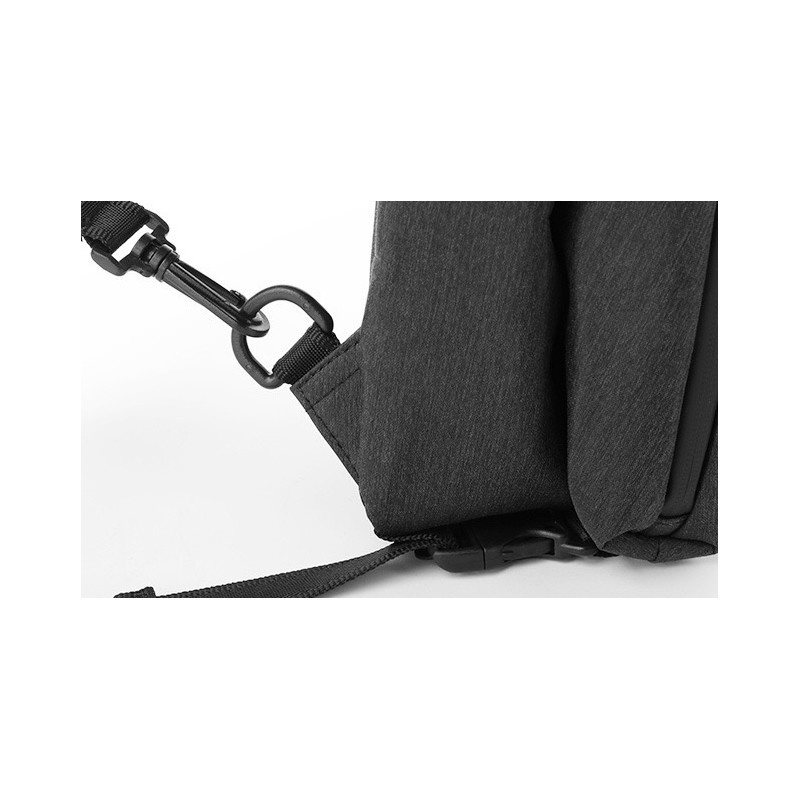 Чоловіча сумка-рюкзак слінг MY на одне плече чорна - 14 фото