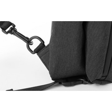 Чоловіча сумка-рюкзак слінг MY на одне плече чорна фото