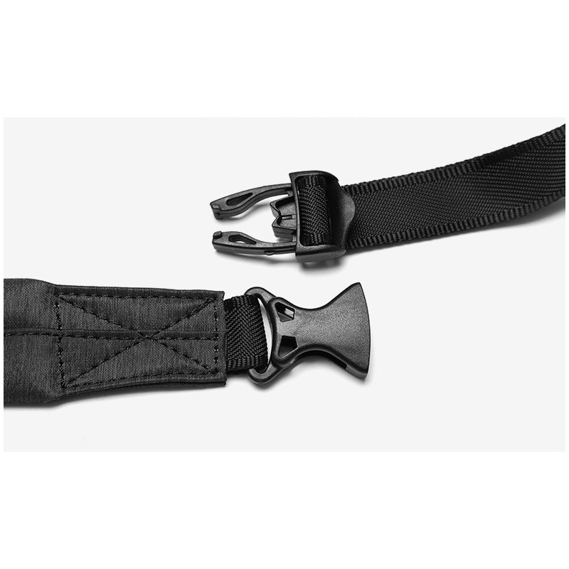 Мужская сумка-рюкзак слинг MY на одно плечо черная - 16 фото