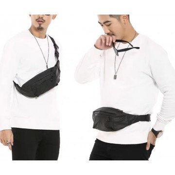 Сумка бананка на пояс чорна Boston фото