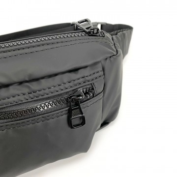 Сумка бананка на пояс чорна Boston фото