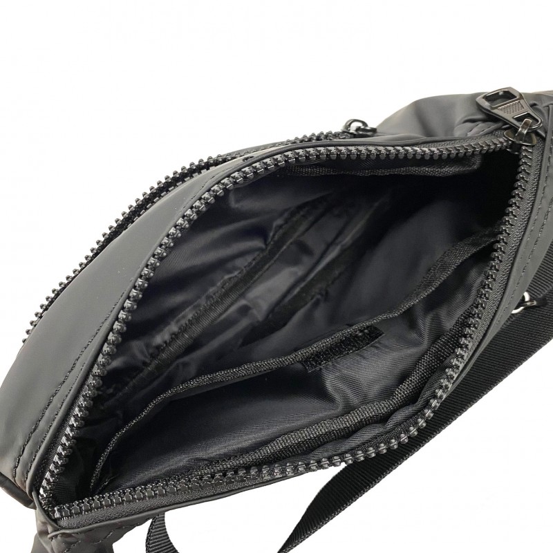 Сумка бананка на пояс чорна Boston - 8 фото