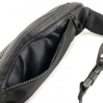 Сумка бананка на пояс черная Boston фото