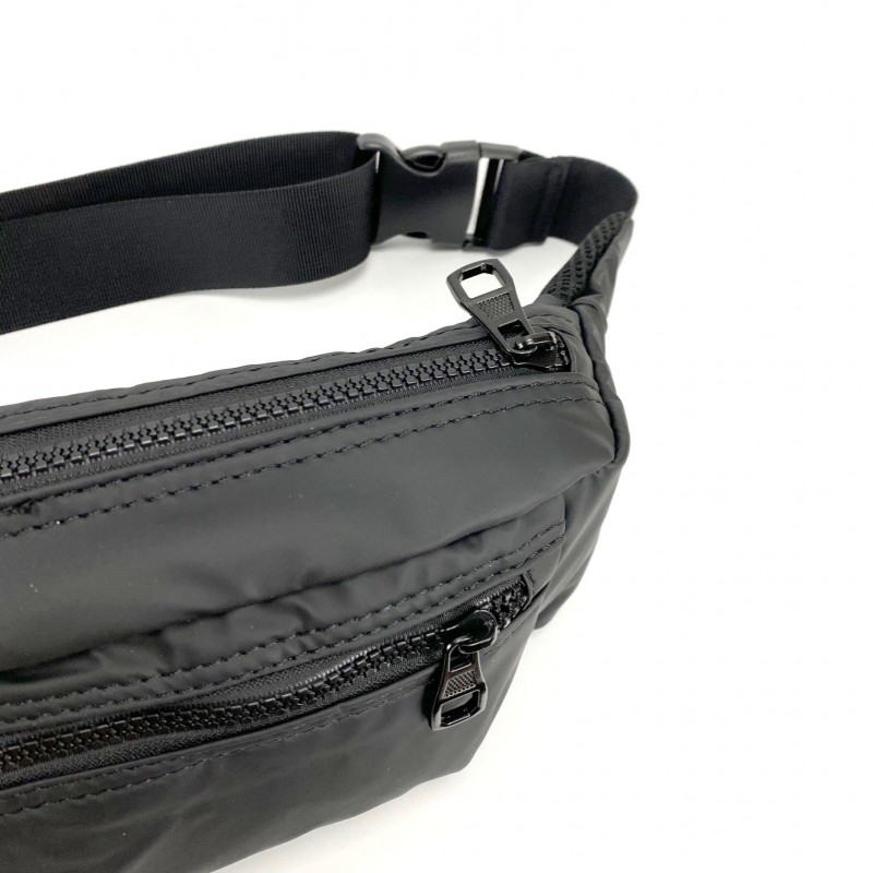 Сумка бананка на пояс черная Boston - 10 фото