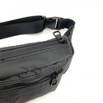 Сумка бананка на пояс черная Boston фото