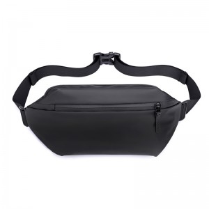 Сумка бананка на пояс чорна Vincent