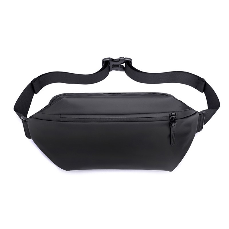 Сумка бананка на пояс чорна Vincent