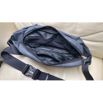 Сумка бананка на пояс сіра Vincent фото