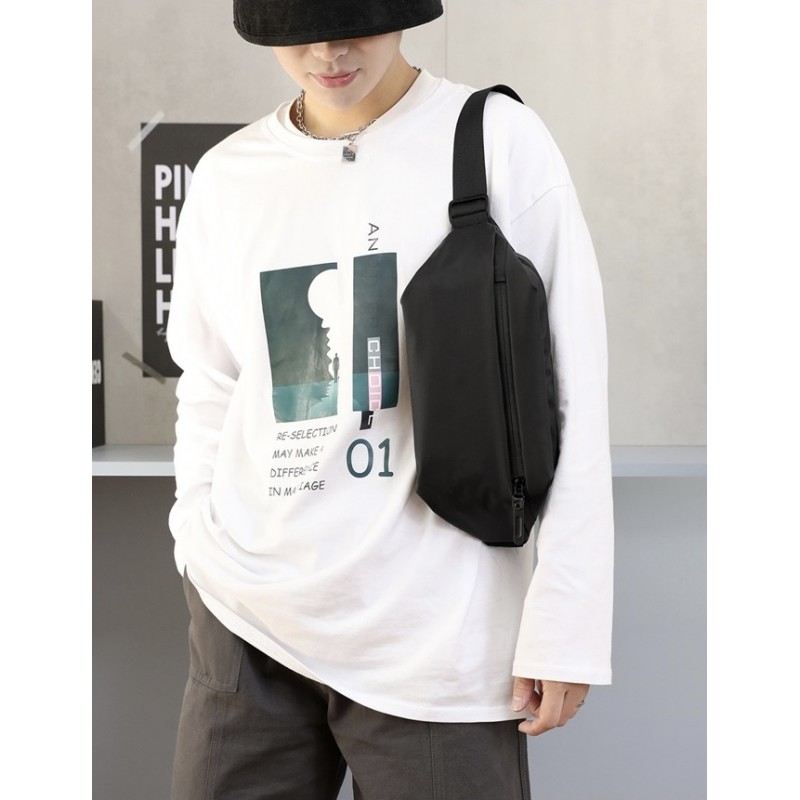 Сумка бананка на пояс чорна Vincent - 2 фото