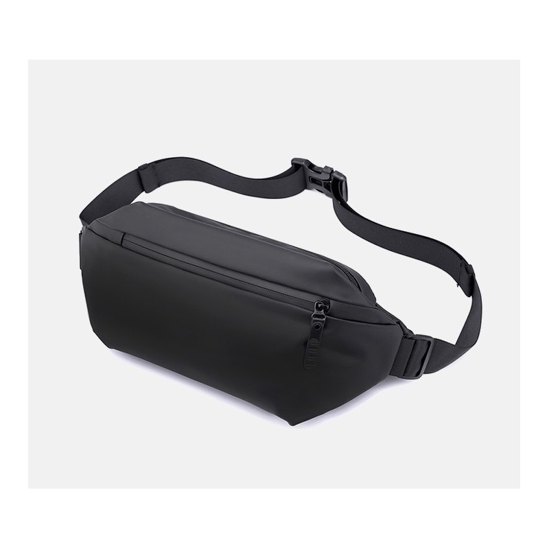 Сумка бананка на пояс чорна Vincent - 3 фото