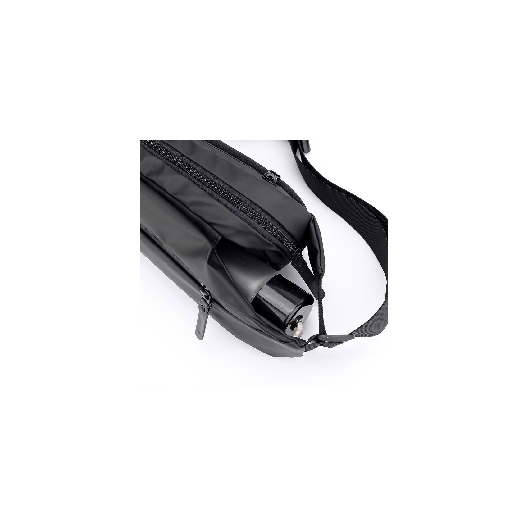 Сумка бананка на пояс черная Vincent