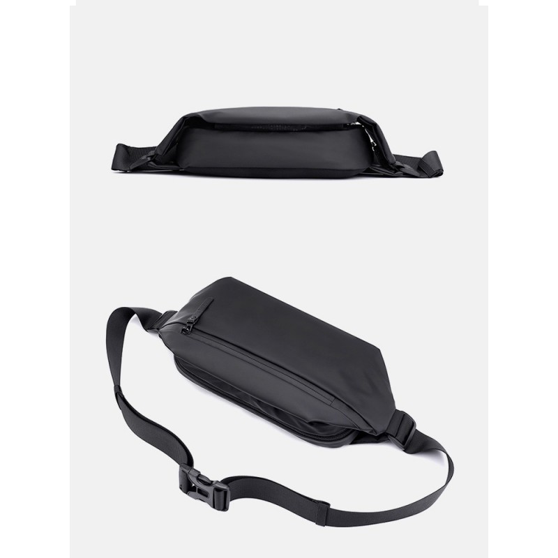 Сумка бананка на пояс чорна Vincent - 10 фото