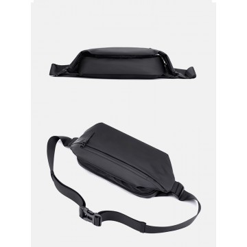 Сумка бананка на пояс черная Vincent фото