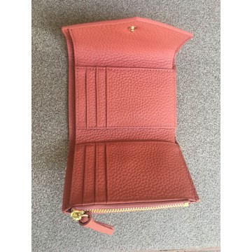 Женский кожаный кошелек Ellie коралловый фото