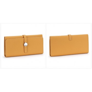 Жіночий шкіряний гаманець Vicki гірчичний фото