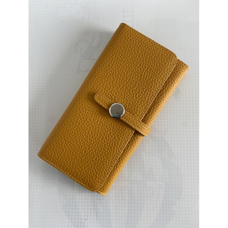 Женский кожаный кошелек Vicki горчичный - 2 фото