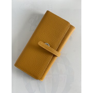 Женский кожаный кошелек Vicki горчичный фото