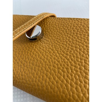 Женский кожаный кошелек Vicki горчичный фото