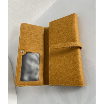 Женский кожаный кошелек Vicki горчичный фото