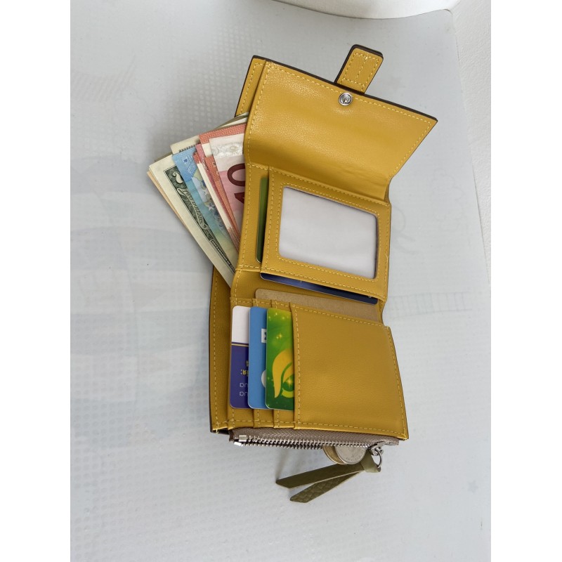 Женский кожаный кошелек Rachel фисташковый - 14 фото