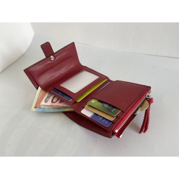 Женский кожаный кошелек Rachel красный фото