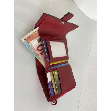 Жіночий шкіряний гаманець Rachel червоний фото