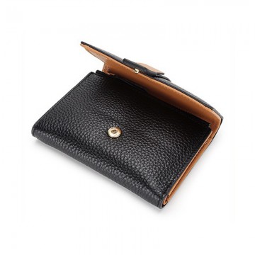 Женский кожаный кошелек Kelly черный фото