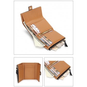 Жіночий шкіряний гаманець Kelly чорний фото